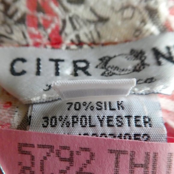 Citron Santa Monica Red Kimono Single Frog Closure Sharkbite Hemline Asian Lite - Picture 6 of 6